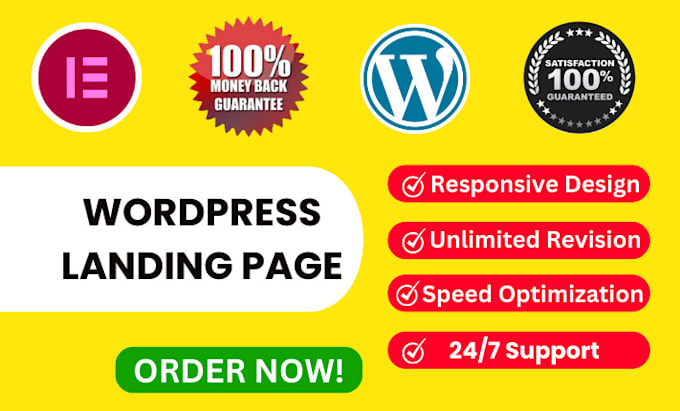 build a wordpress landing page using elementor in 12 hours