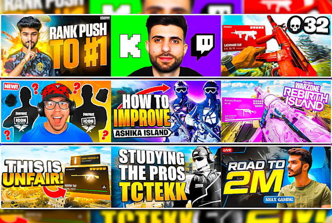design eye catchy warzone cod pubg gaming youtube thumbnail