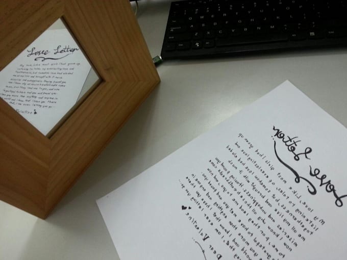 Write anything inversely so you can read it through mirror reflection