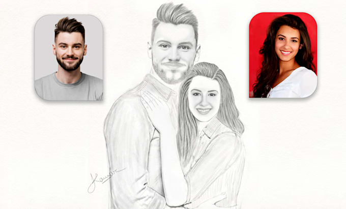 draw realistic pencil sketch portrait from a photo
