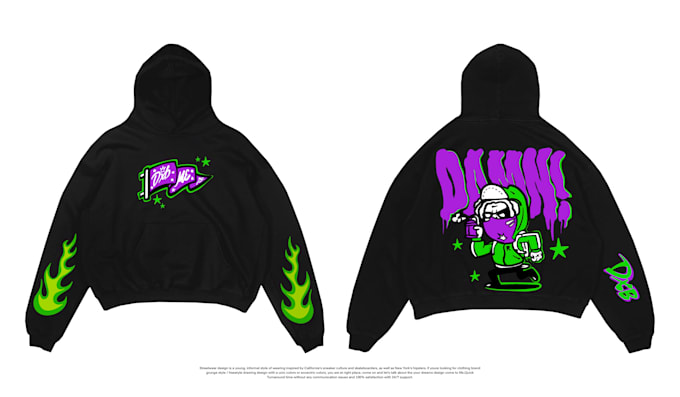 design clothing graphic and streetwear design