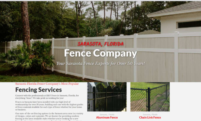 Sarasota, Florida Fence Company