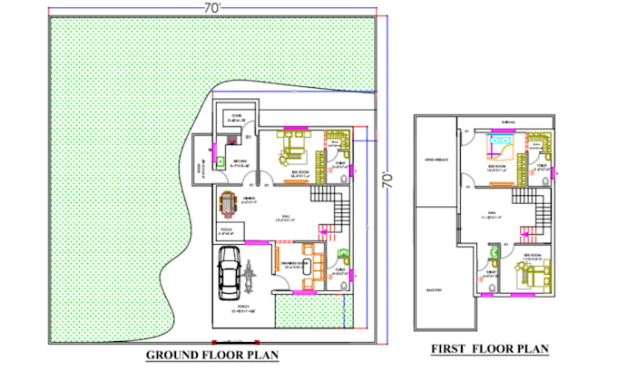 draw architectural floor plan in autocad