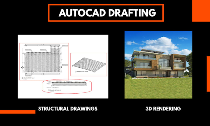 draft architectural and structural drawings in autocad, draftsman, cad drafter