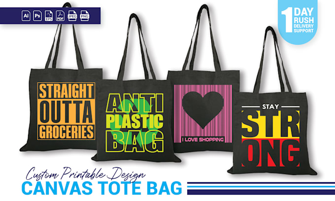 design canvas tote bag, paper bag, shopping bag