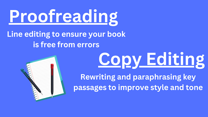 proofread and copy edit your book manuscript