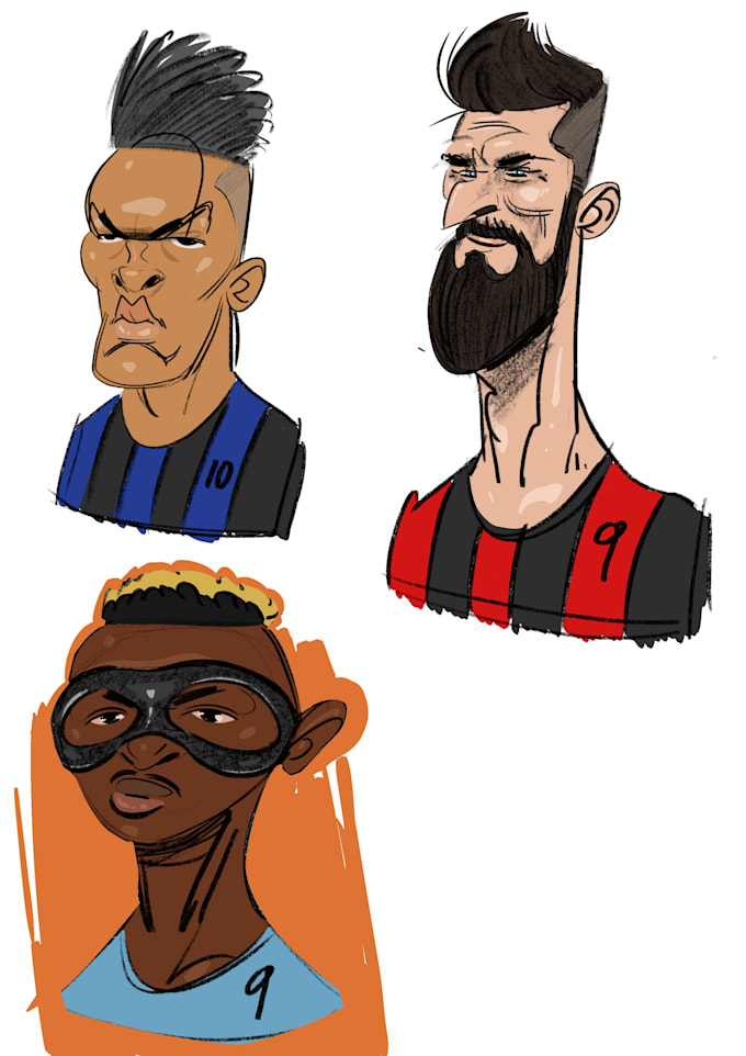 sketch your characters in my funny style
