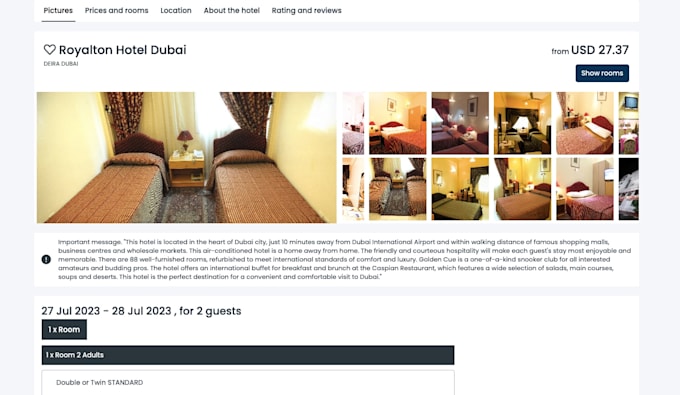 do ratehawk hotel api integration