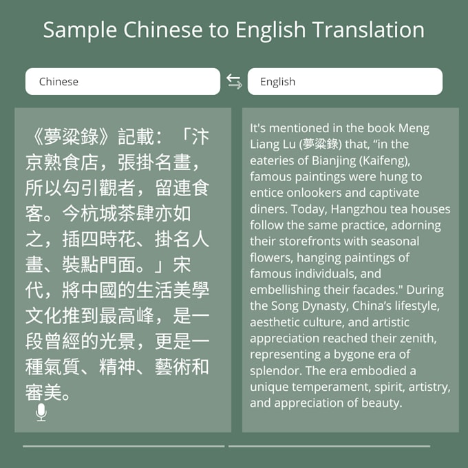 translate mandarin chinese into native english