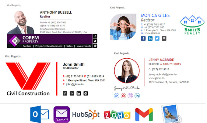 do clickable email signature, clickable html email signature