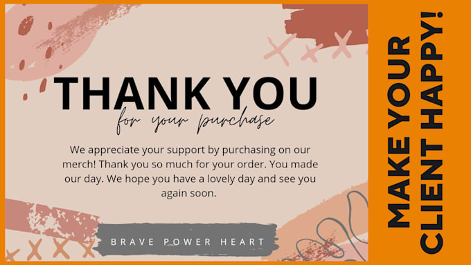 design amazon thank you card product insert card business card flyer brochure
