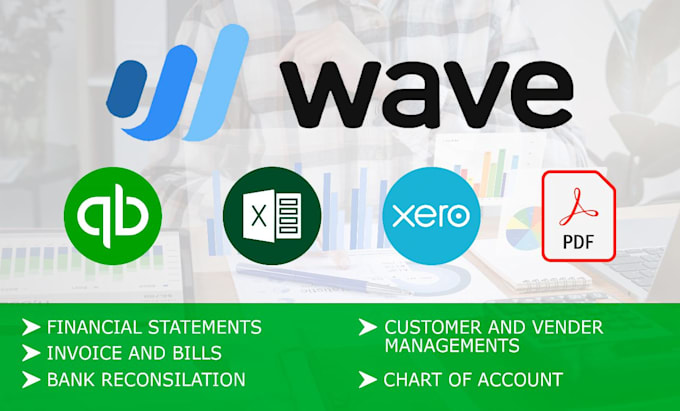 do bookkeeping, bank reconciliation, and profit and loss in wave