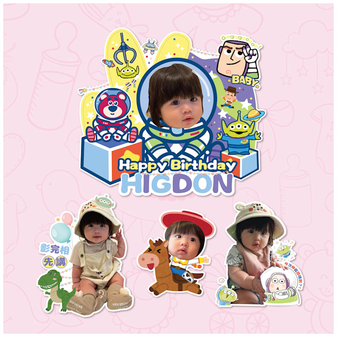 Create unique birthday design for kids by angellai0416 fiverr