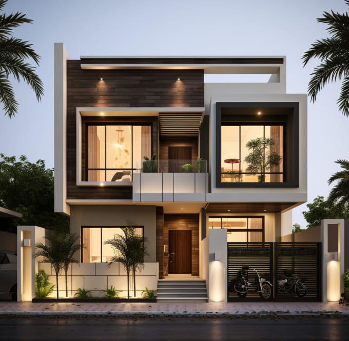 Create stunning elevation for your home by Ahadaadi1 | Fiverr