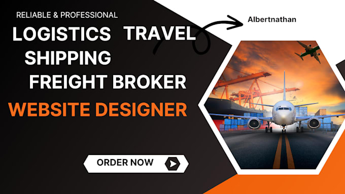 Design custom truck freight broker cargo shipping logistics website