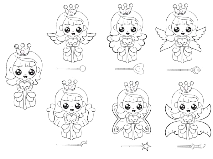 Draw black and white funny cartoon line art by Pankajajadhav Fiverr