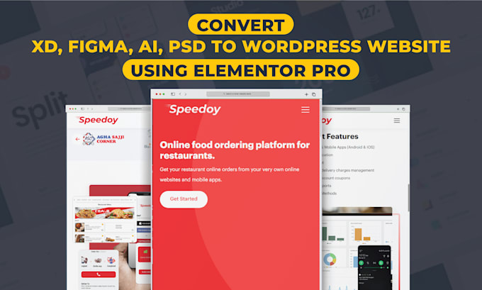 convert figma to wordpress, PSD to wordpress, figma to elementor