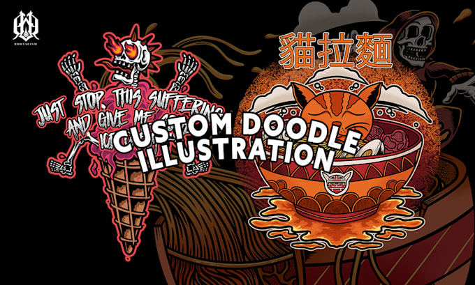 create unique doodle illustration