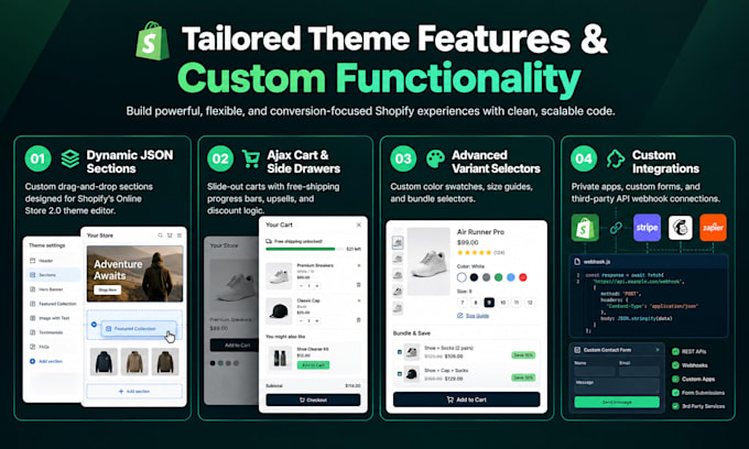 do custom shopify theme development, liquid code and bug fixes