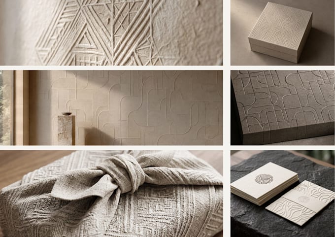 design premium tactile surface patterns for brands and packaging