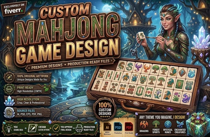 create custom mahjong tile designs for production
