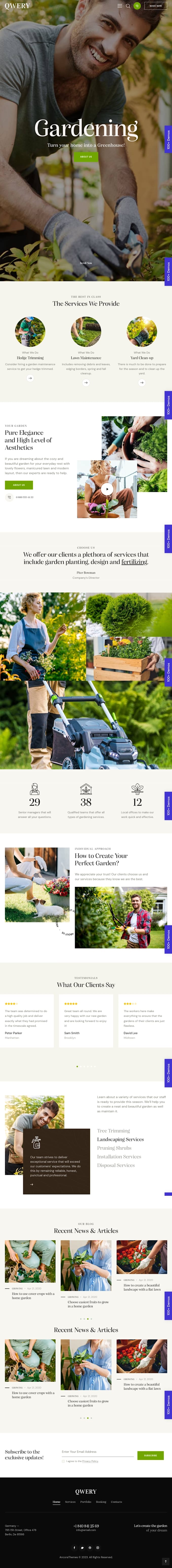 do gardening website business