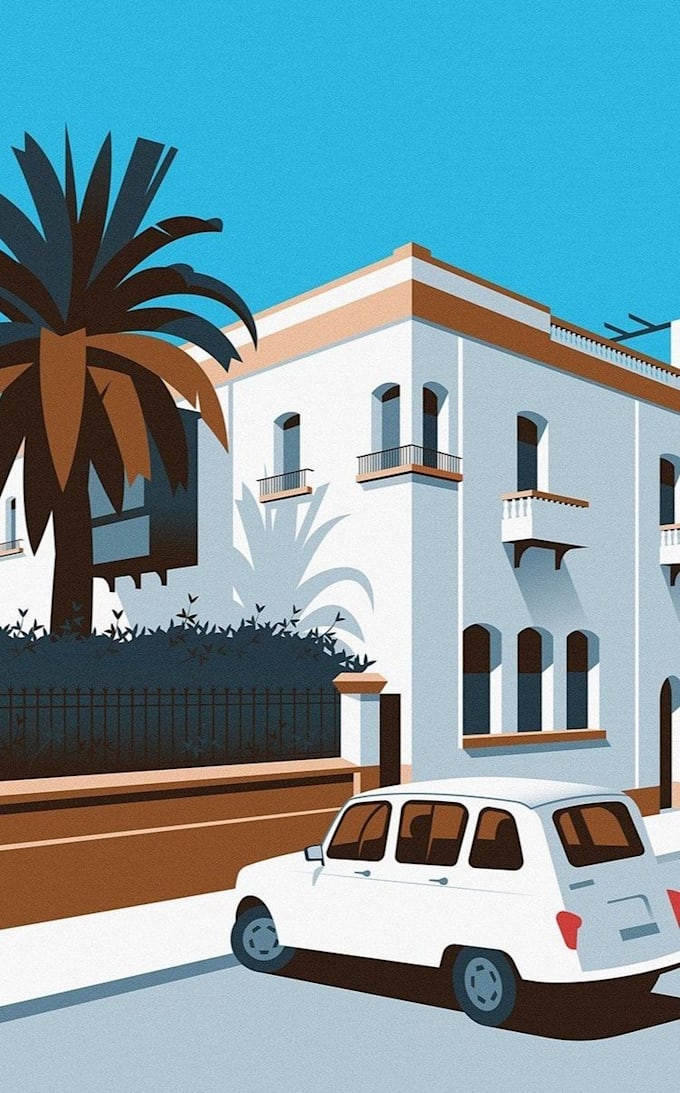 draw digital house illustrations