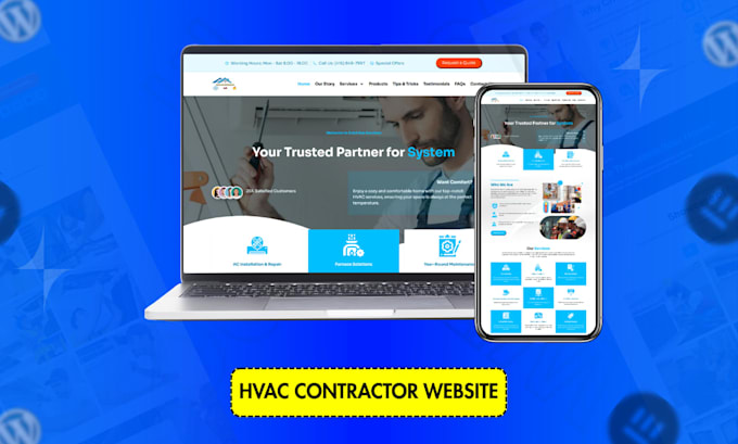 design professional plumbing, plumber, handyman, contractor website