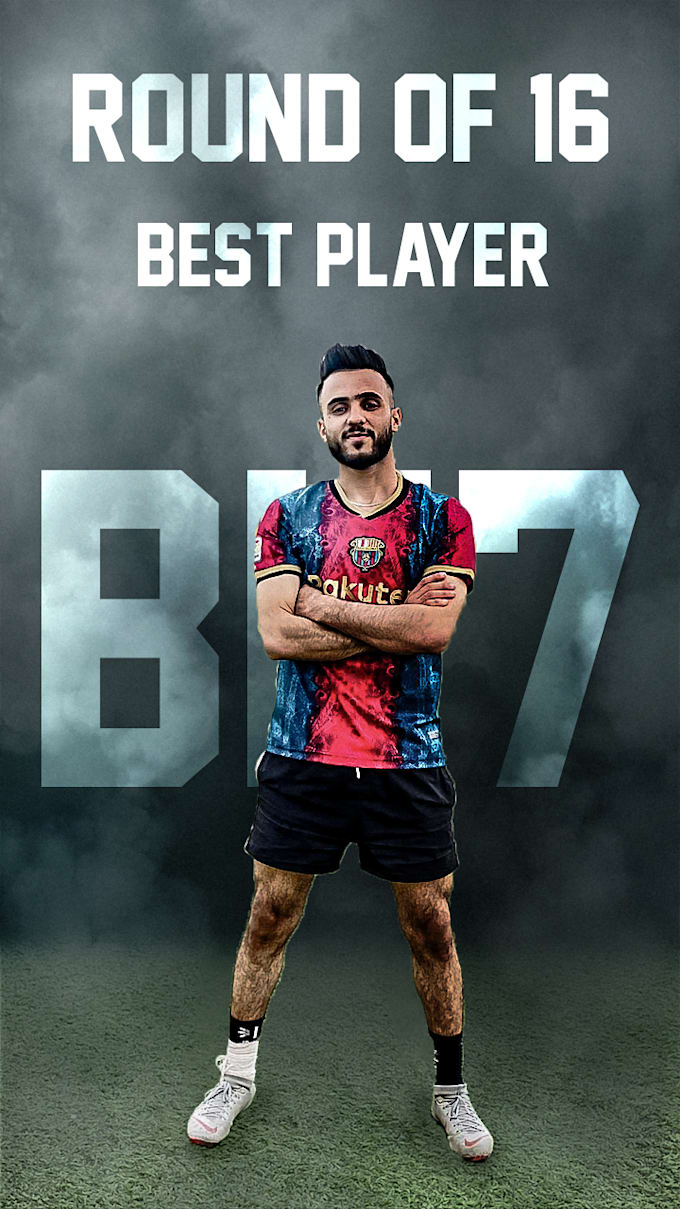 Design a football poster for your favorite player by Jarvanivx Fiverr