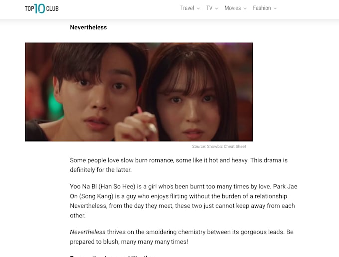write kpop and kdrama content, reviews, video scripts
