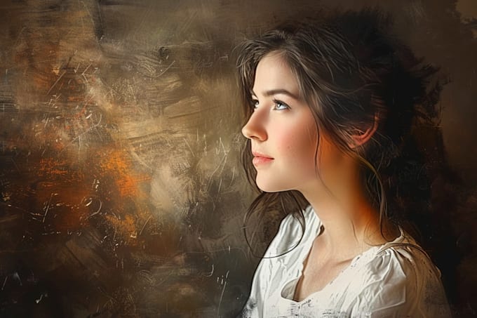 create a stunning digital oil portrait from your photo for you