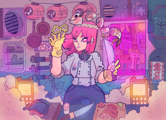 create cute pastel illustrations about anything