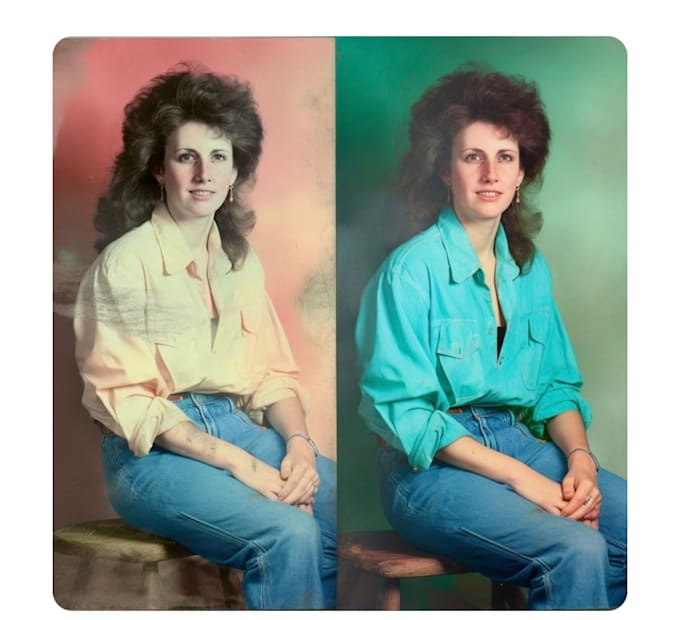 coloring and restore your black and white photo manually