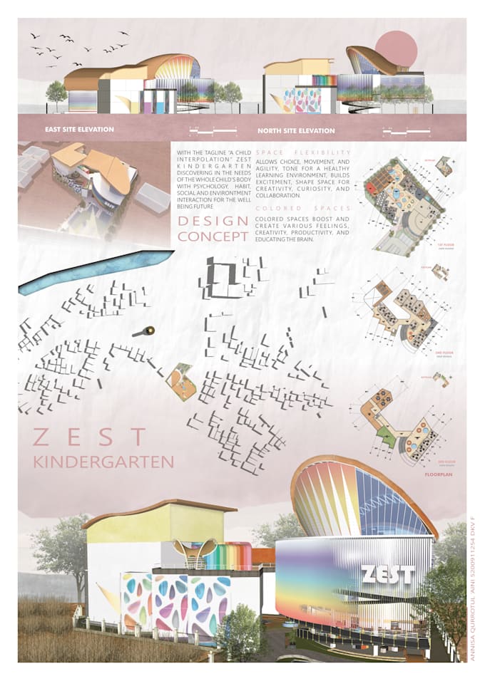 create architecture design boards panels portfolio posters