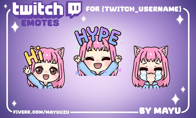 create cute chibi twitch emotes