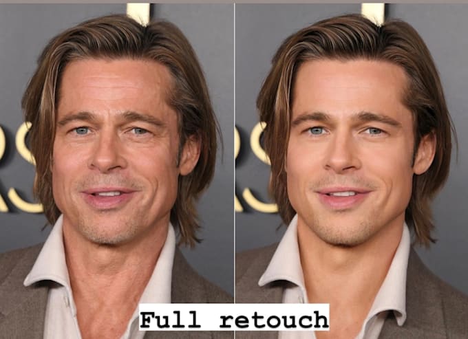 professionally skin retouch portrait photo