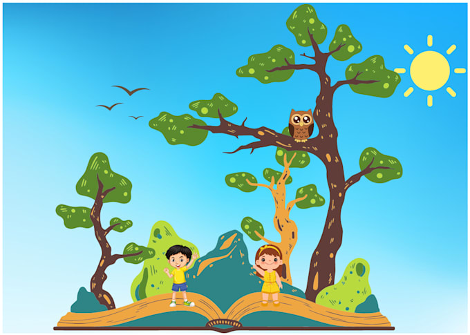create and design children book cover