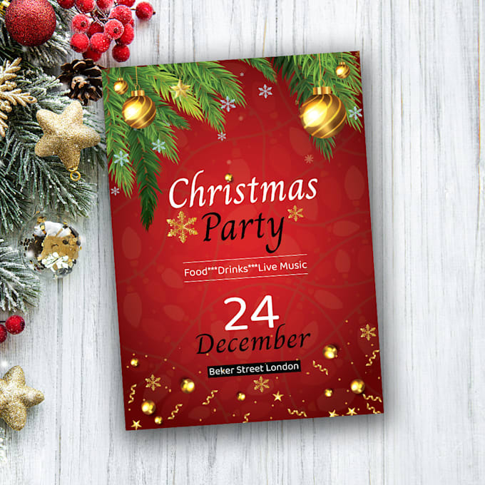 design christmas, new year, and birthday card invitations