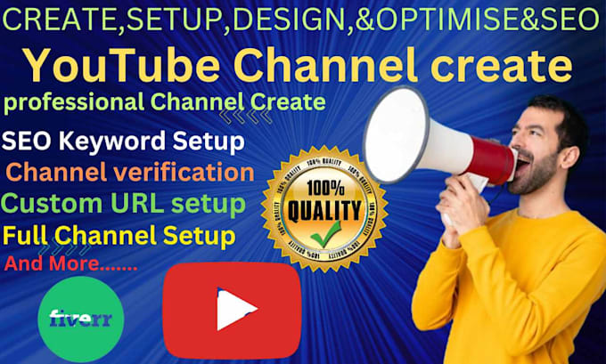 youtube channel create setup design and optimize