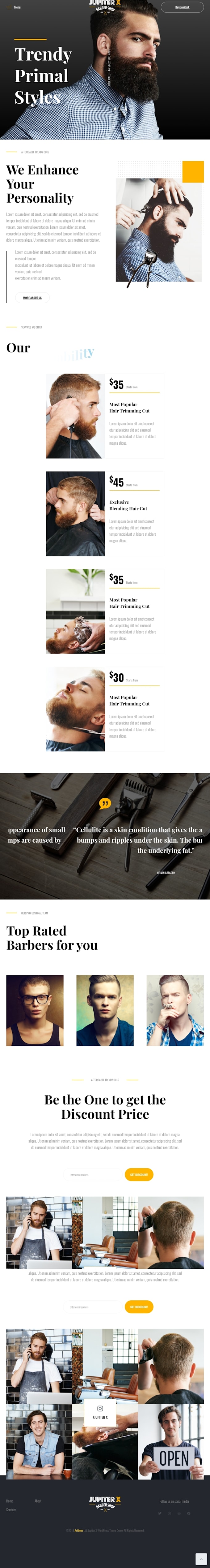 do barbers,hair salons website design