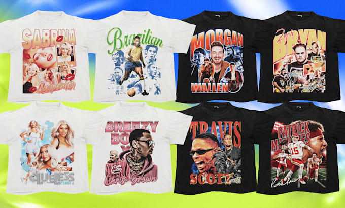 create custom 90s vintage bootleg rap t shirt for you