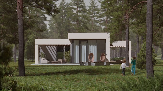 make a model and visualization of the interior or exterior