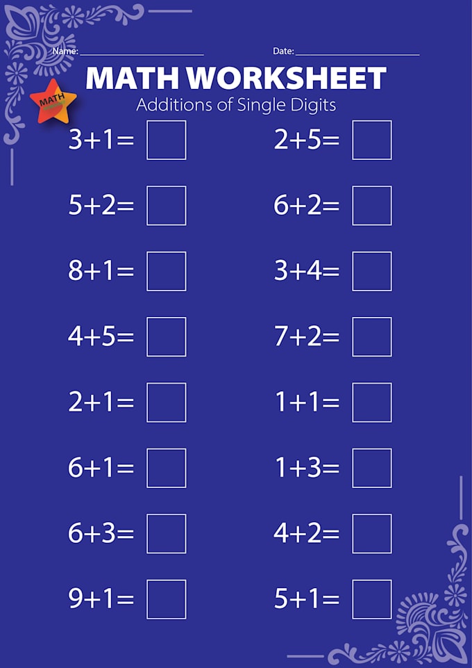 make english, urdu, math worksheets
