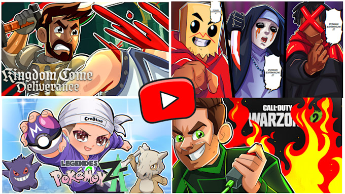 draw youtube cartoon thumbnails