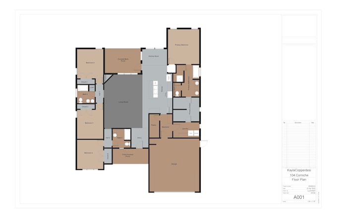 draft complete set of architectural construction drawings