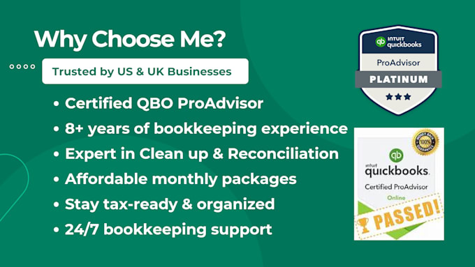 do quickbooks clean up, setup and reconciliation for your books