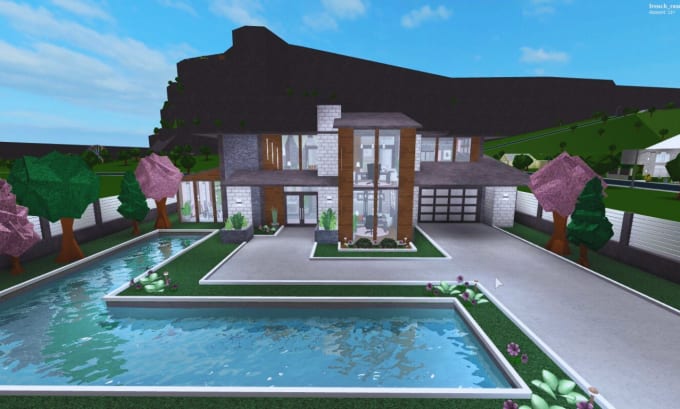 Speedbuild Detailed Bloxburg House Mansion From Youtube Bloxburg House Builder By Regggsdan 