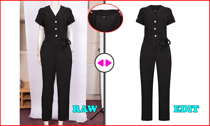 do ghost mannequin, wrinkle remove and neck joint service