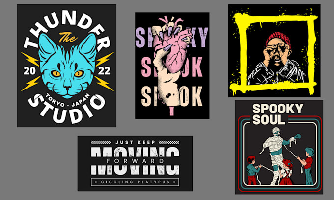 do custom t shirt and merchandise logo design