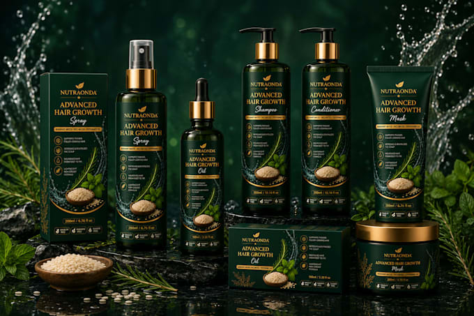 design private label cosmetic, supplement label, cbd label and bottle design